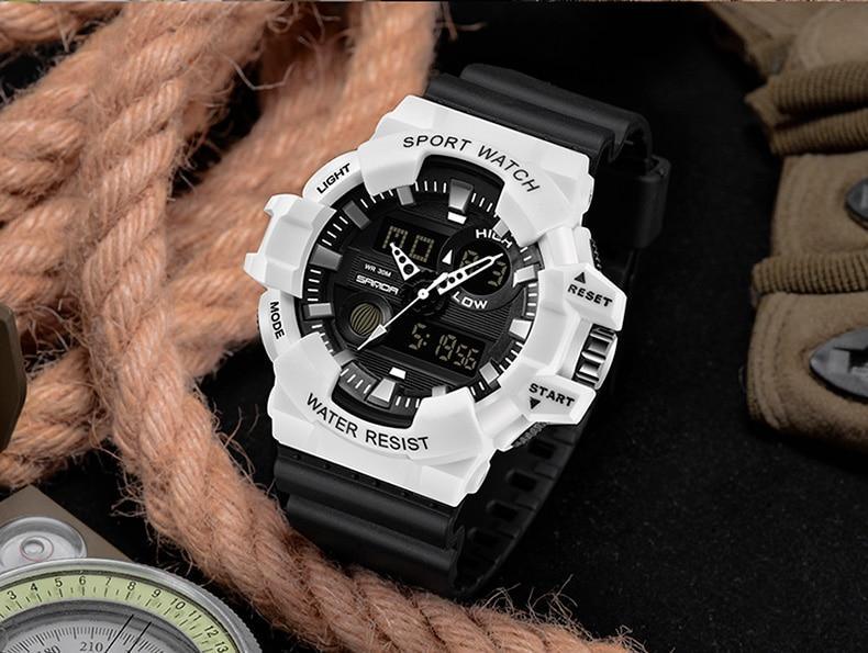 Sport Men Watches White G style Watch In LED Digital Style Waterproof 30M Casual Luxury Elegant Style Relogios masculino