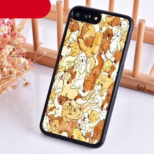 Golden Retriever Dog Cute Puppy Phone Case For Iphone 14 5 6 7 8 Plus X Xr Xs 11 12 13 Pro Max Ultra Full Protective Liquid Silicone Case Back Cover For Iphone