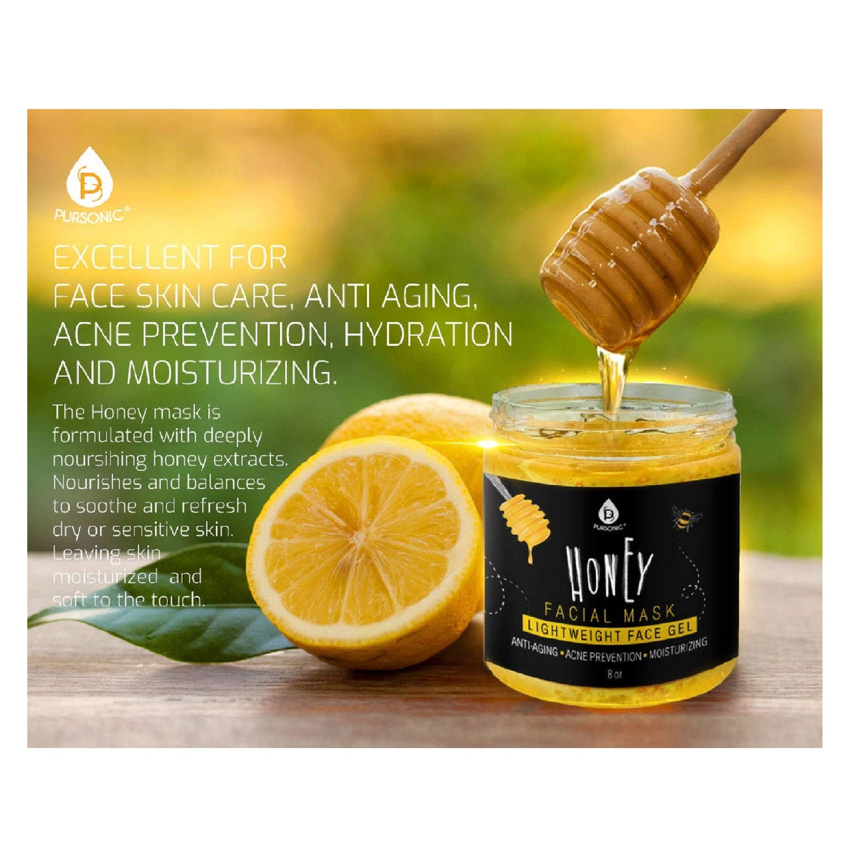Honey Facial Mask 8 Oz by Pursonic