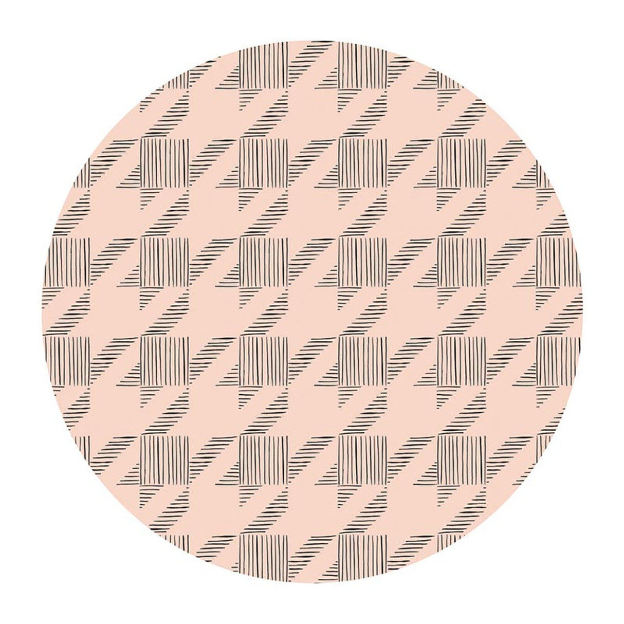 Houndstooth & Flower Ceramic Coaster Set of 4