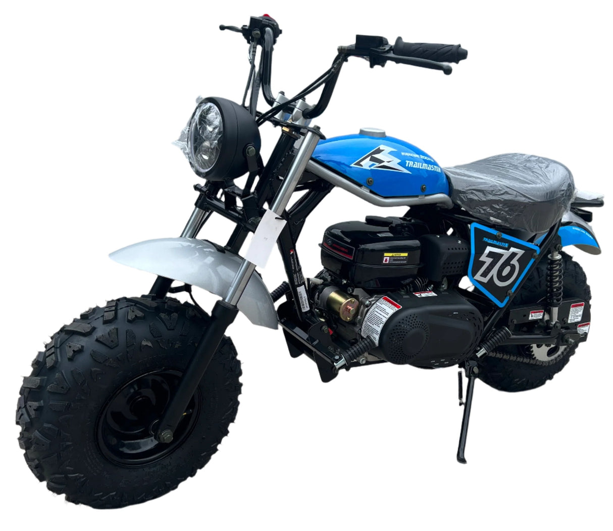 TrailMaster Hurricane 200X PRO Mini Bike, 208cc 7.5hp with Electric Start, Torque Converter, Dual Disc Brakes, Front & Rear Suspension, LED Headlight