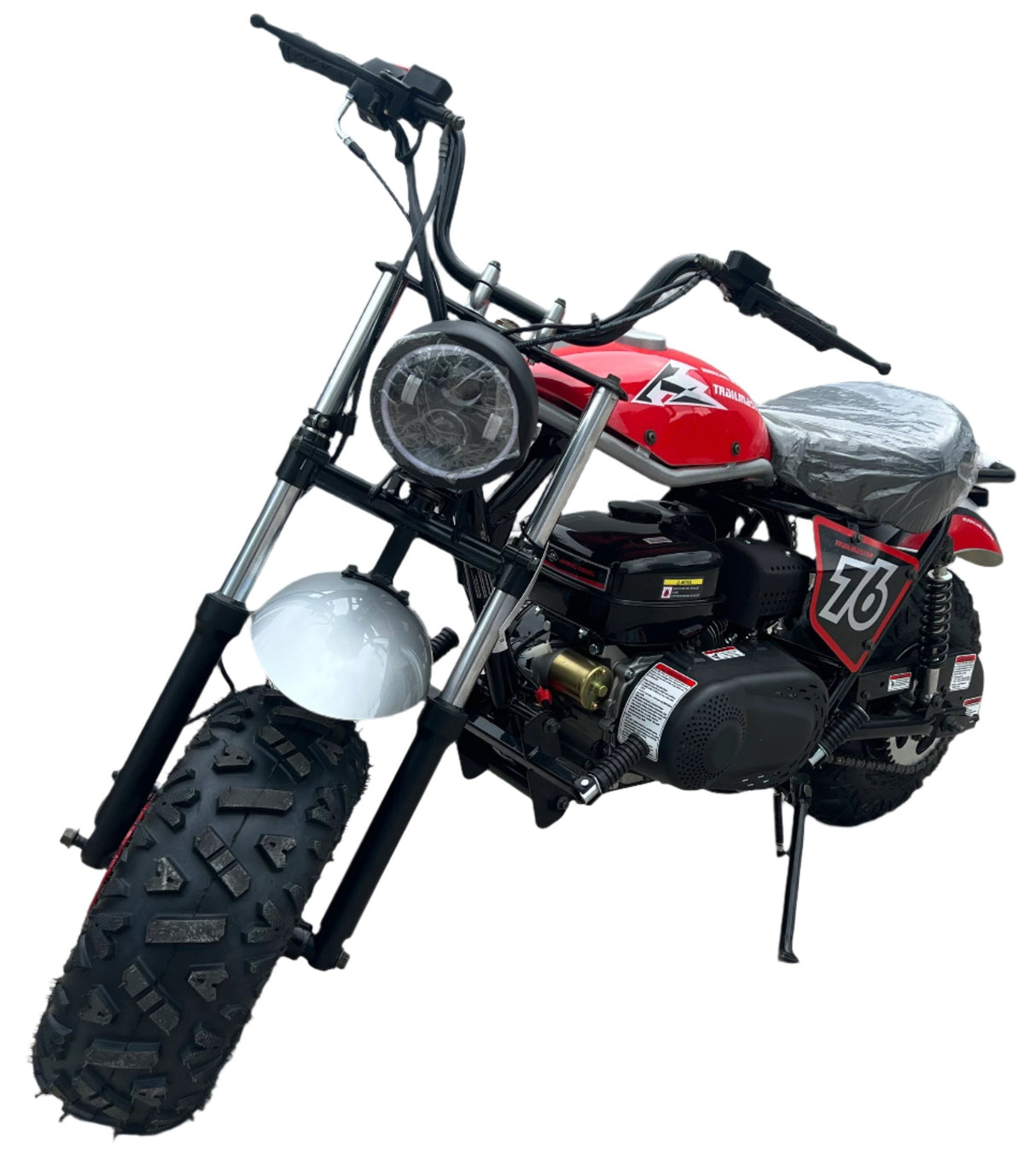 TrailMaster Hurricane 200X PRO Mini Bike, 208cc 7.5hp with Electric Start, Torque Converter, Dual Disc Brakes, Front & Rear Suspension, LED Headlight