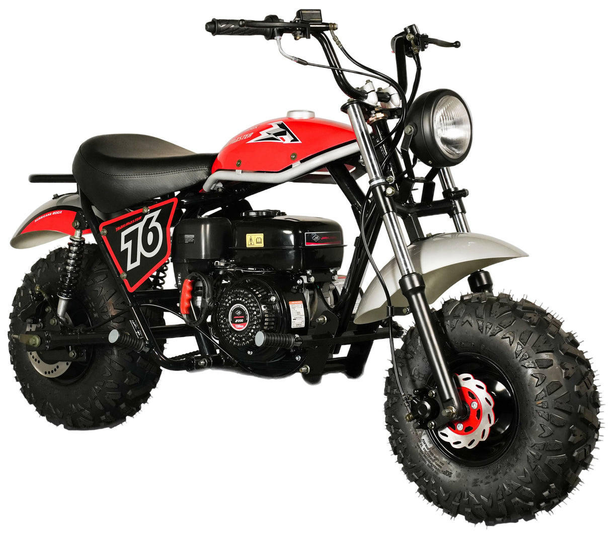 TrailMaster Hurricane 200X Mini Bike, 196cc 6.5hp with Torque Converter, Dual Disc Brake, Front & Rear Suspension