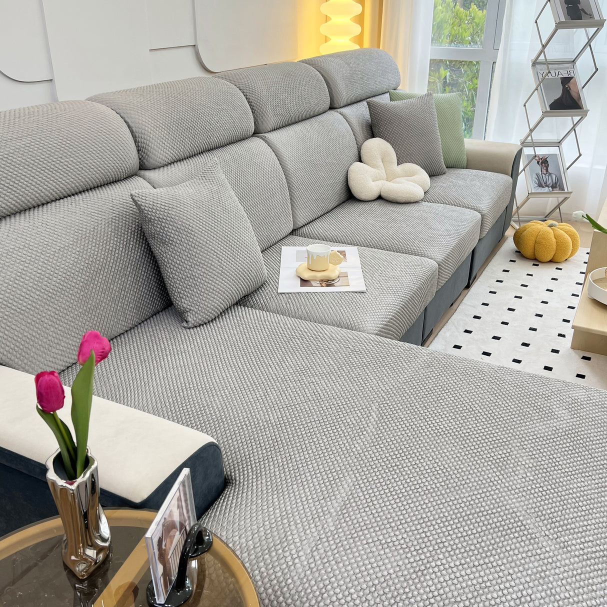 Cooling Stretch Sofa Seat Cushion Covers, Slip Covers for Cushions, Universal Couch Cushion Protector