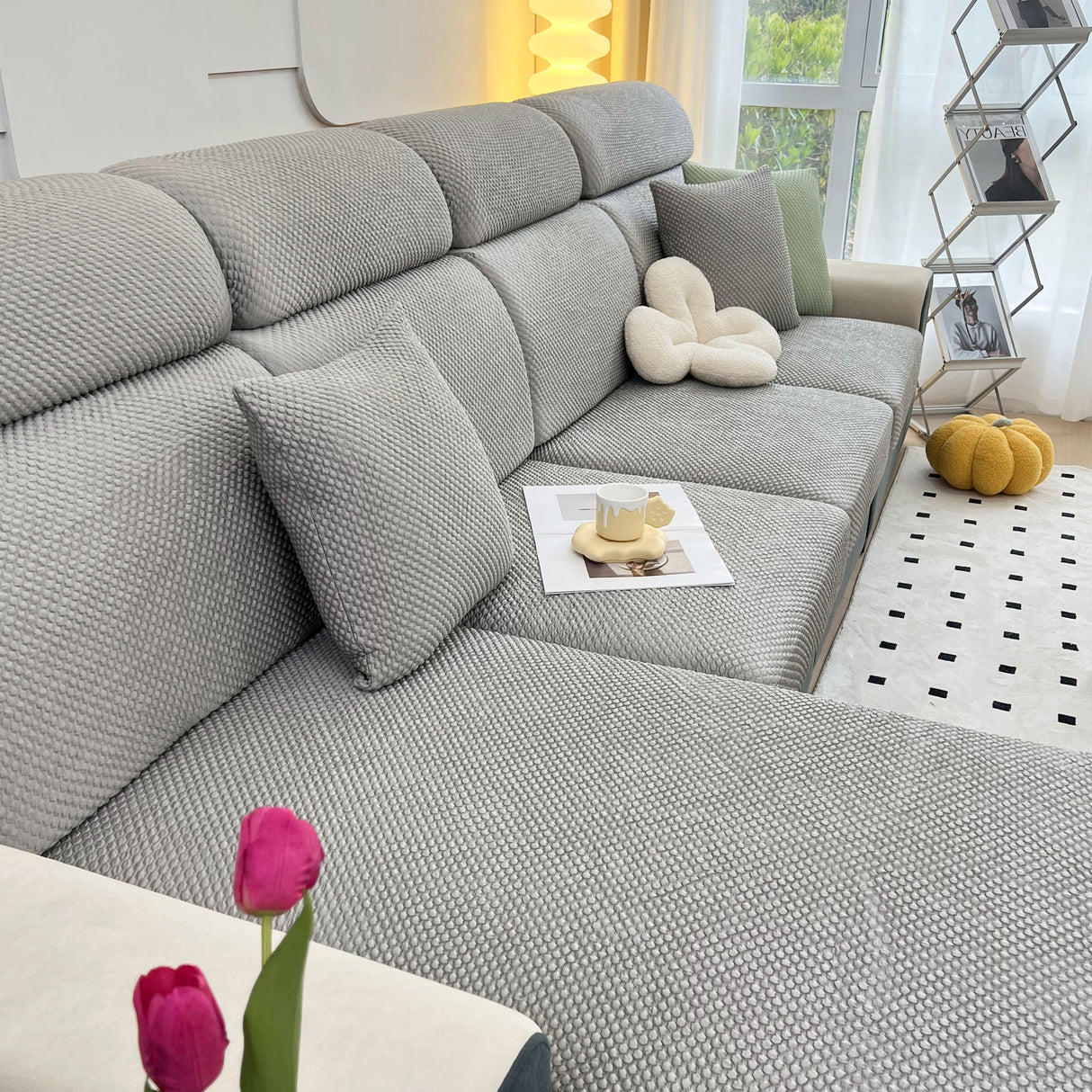 Cooling Stretch Sofa Seat Cushion Covers, Slip Covers for Cushions, Universal Couch Cushion Protector