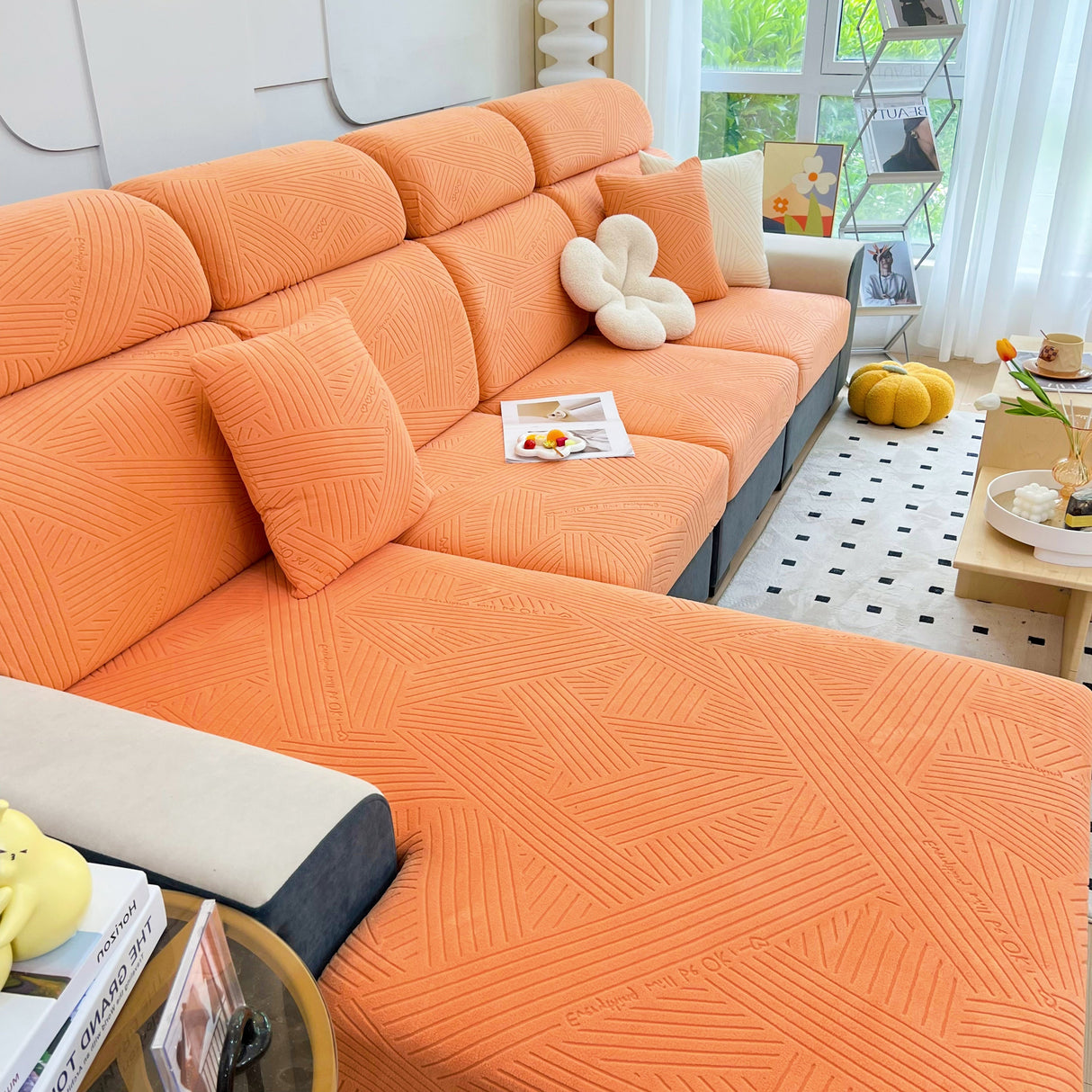 Stretch Couch Cushion Covers, Slipcovers Sofa Cushion Protector Covers, Elastic Furniture Protector for Pets, Kid