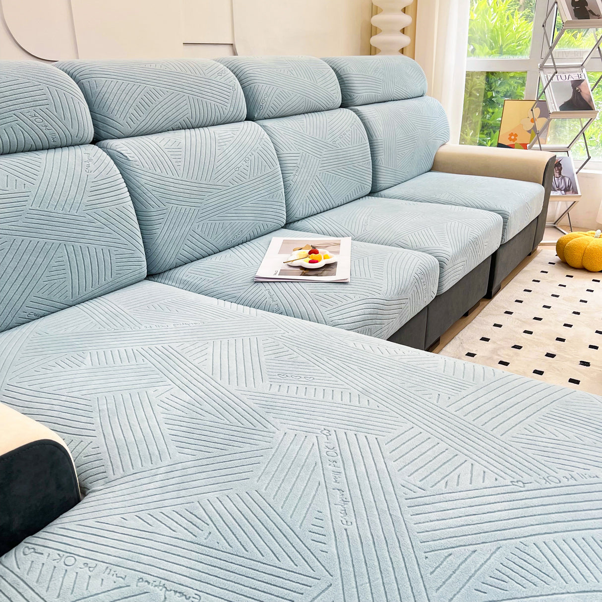 Stretch Couch Cushion Covers, Slipcovers Sofa Cushion Protector Covers, Elastic Furniture Protector for Pets, Kid