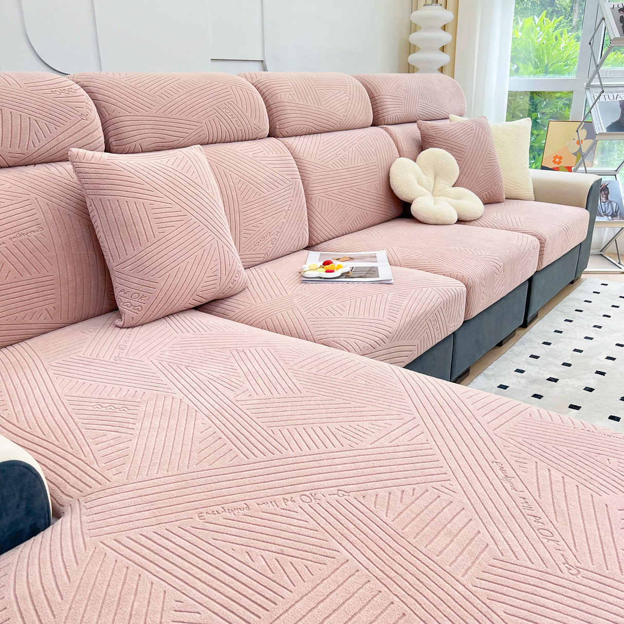 Stretch Couch Cushion Covers, Slipcovers Sofa Cushion Protector Covers, Elastic Furniture Protector for Pets, Kid