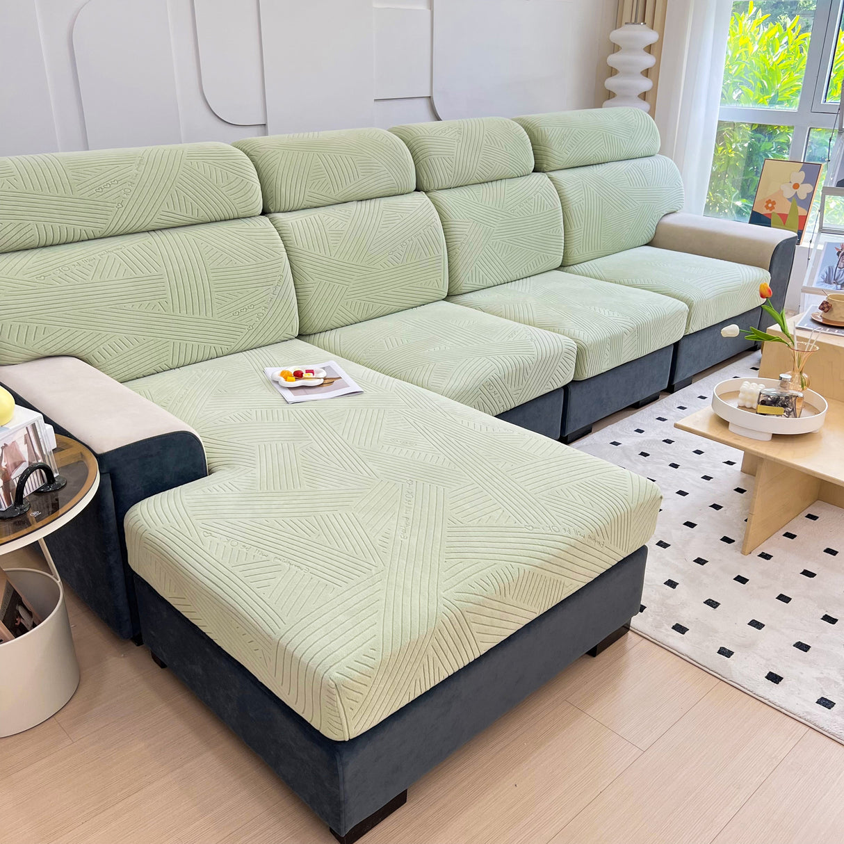 Stretch Couch Cushion Covers, Slipcovers Sofa Cushion Protector Covers, Elastic Furniture Protector for Pets, Kid