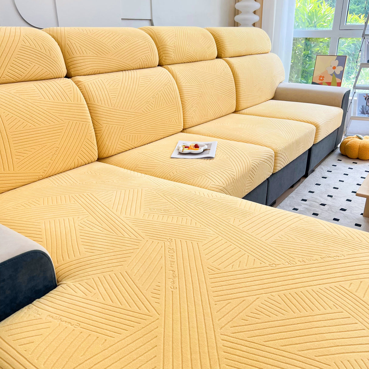 Stretch Couch Cushion Covers, Slipcovers Sofa Cushion Protector Covers, Elastic Furniture Protector for Pets, Kid