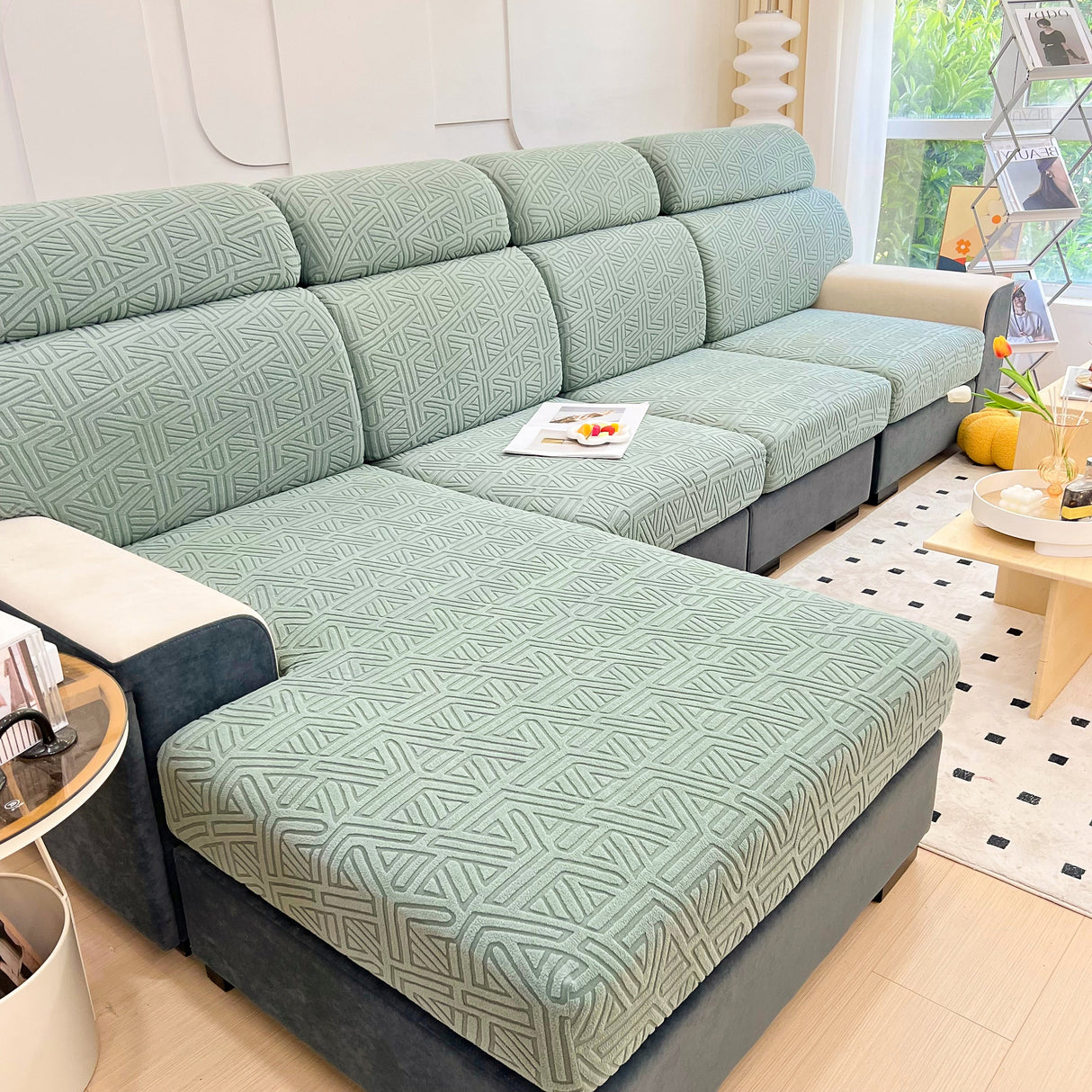 Polar Fleece Stretch Seat Cushion Covers, Sofa Seat Cushion Covers, Couch Cushion Protector Covers