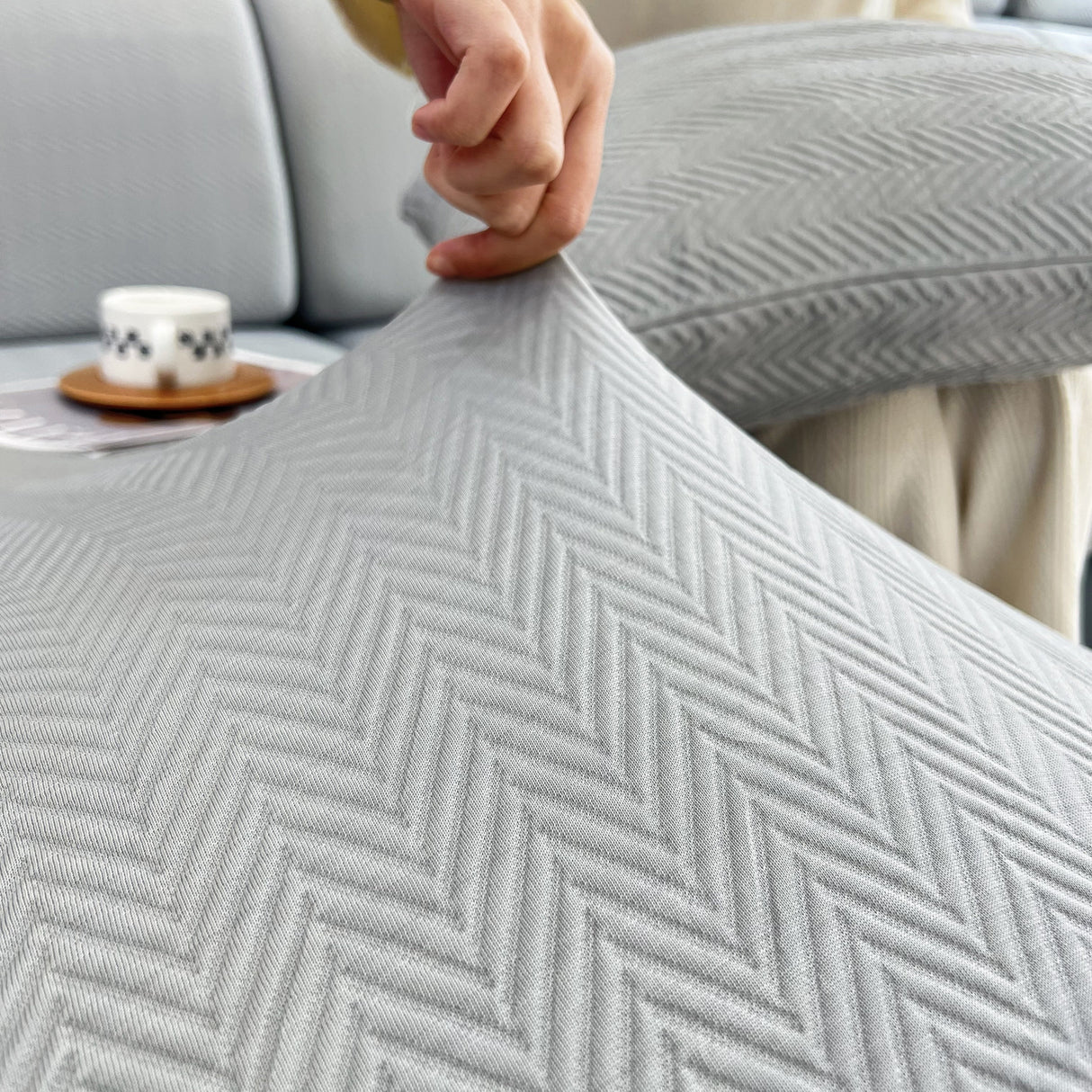 Cooling Stretchy Replacement Couch Cushion Covers for Sectional, Individual Couch Seat Cushion Covers