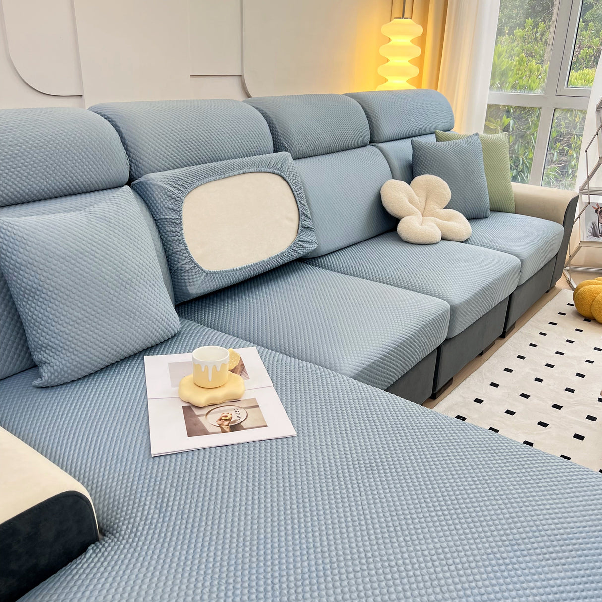 Cooling Stretch Sofa Seat Cushion Covers, Slip Covers for Cushions, Universal Couch Cushion Protector