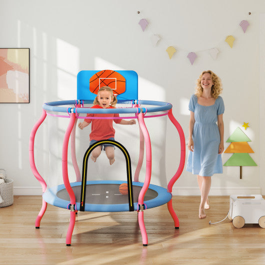 Kids Trampoline Indoor & Outdoor Pumpkin Trampoline-Pink