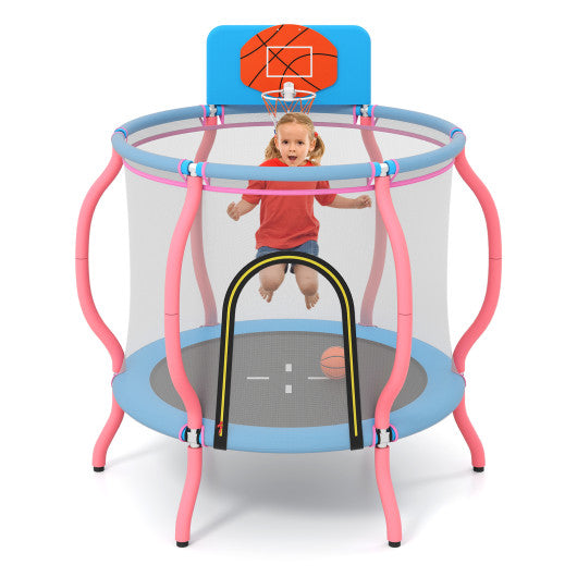 Kids Trampoline Indoor & Outdoor Pumpkin Trampoline-Pink