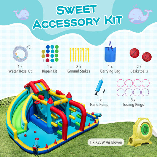 3 Piece Outdoor Folding Patio Bistro Set with Tempered Glass Coffee Table and 2 Patio Chairs