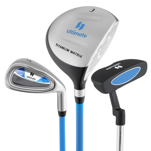 Junior Mallet Putter Individual Gold Club for Kids Ages 11-14-Blue