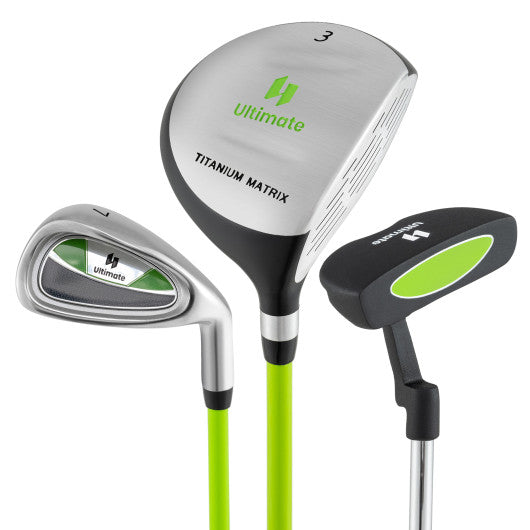 Junior Mallet Putter Individual Gold Club for 8-10 years old Kids-Green