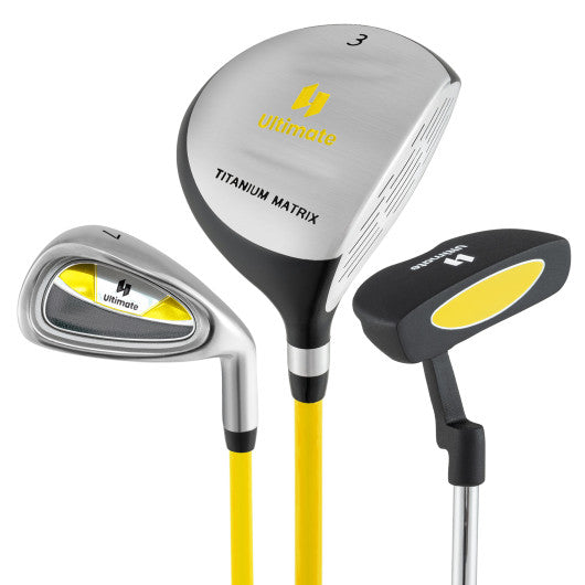 Junior Mallet Putter Individual Gold Club for 8-10 years old Kids-Yellow