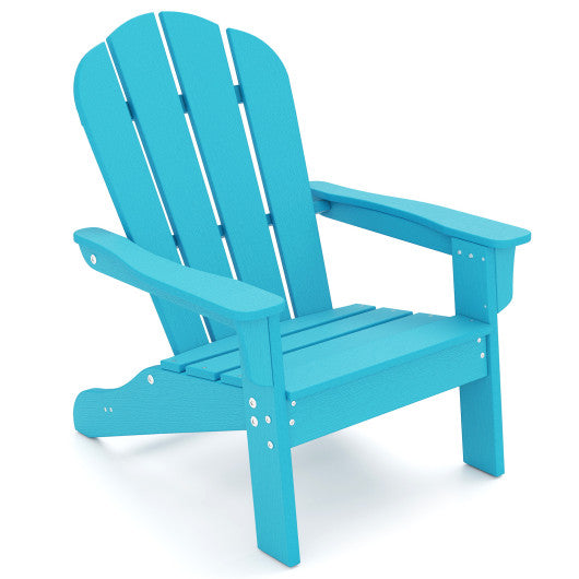 All-Weather HDPE Kid's Adirondack Chair with with High Backrest and Armrests-Turquoise