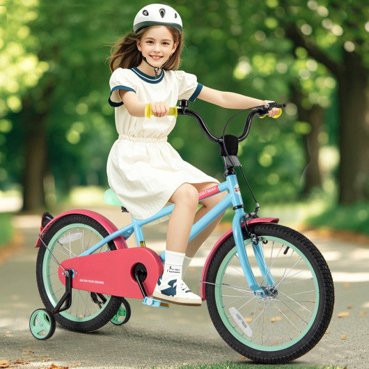 Kids Bike with Adjustable Handlebar and Saddle Blue-18 inches