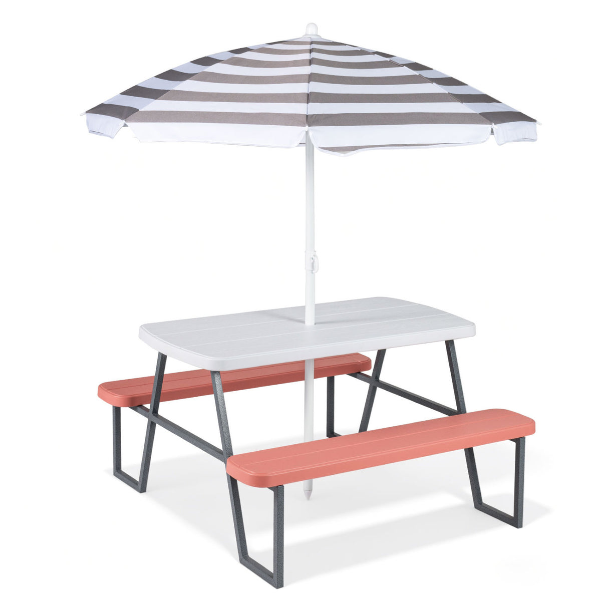 Kids Picnic Table with Benches Seats up to 4-Pink