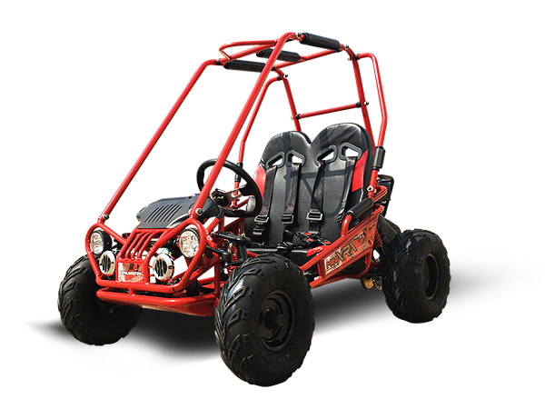 TrailMaster MINI XRX+ Kids Go Kart, 5.5hp Gas Engine with Electric Start, Remote Start/Kill, Ages 4-9