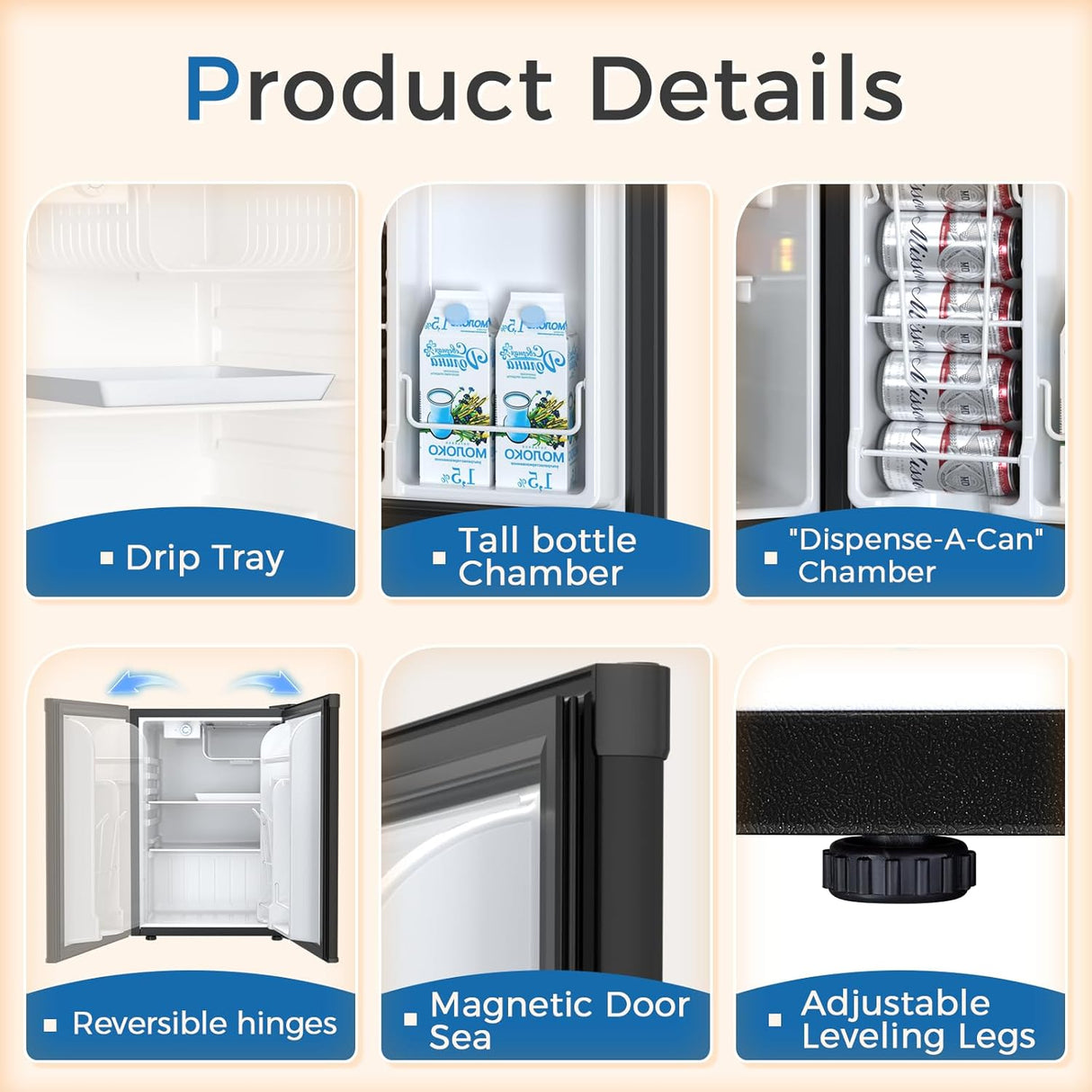 1.6\2.6\3.2 cu. ft Mini Fridge with Freezer