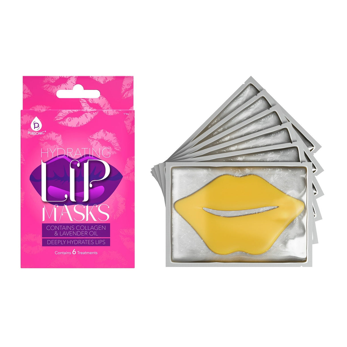 Hydrating Lip Masks (Pack of 6) by Pursonic