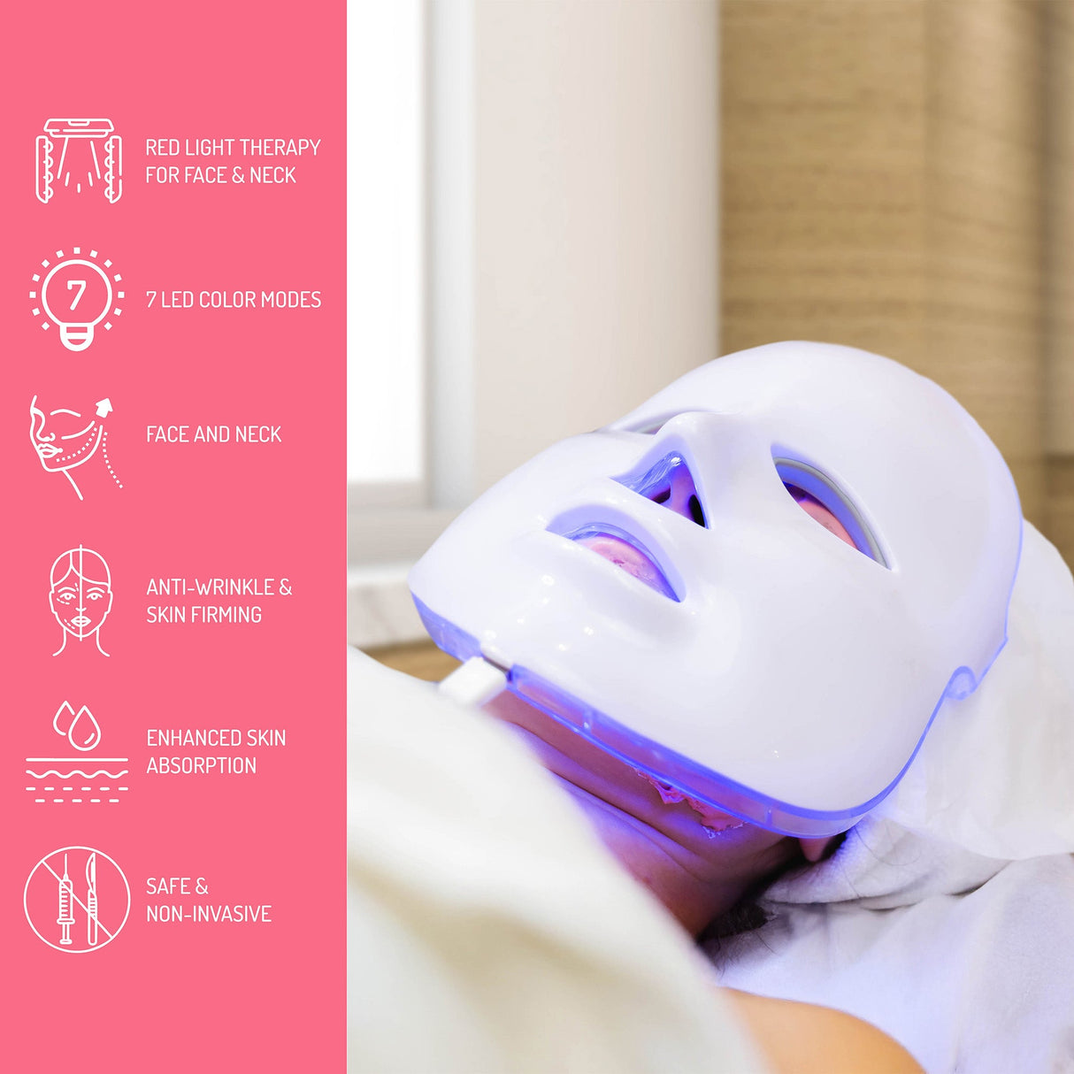 The Ultimate LED Rejuvenation Trio: 7-in-1 LED Therapy Face Mask, 7-in-1 Sculpting Wand, & LED Light Scalp Brush