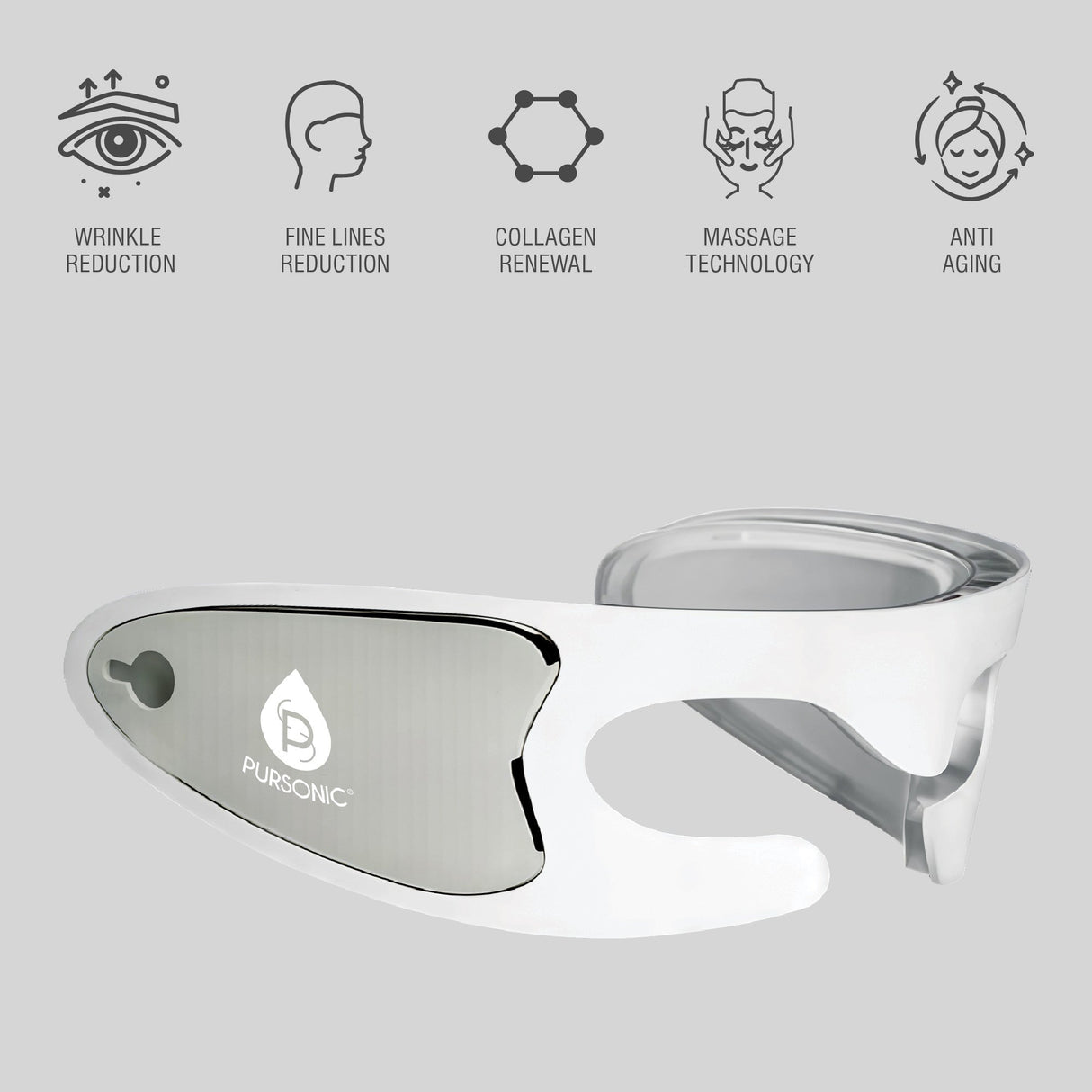 Pursonic Total LED Light Therapy System: Eye Mask, Multi-Function Device & Neck Plate
