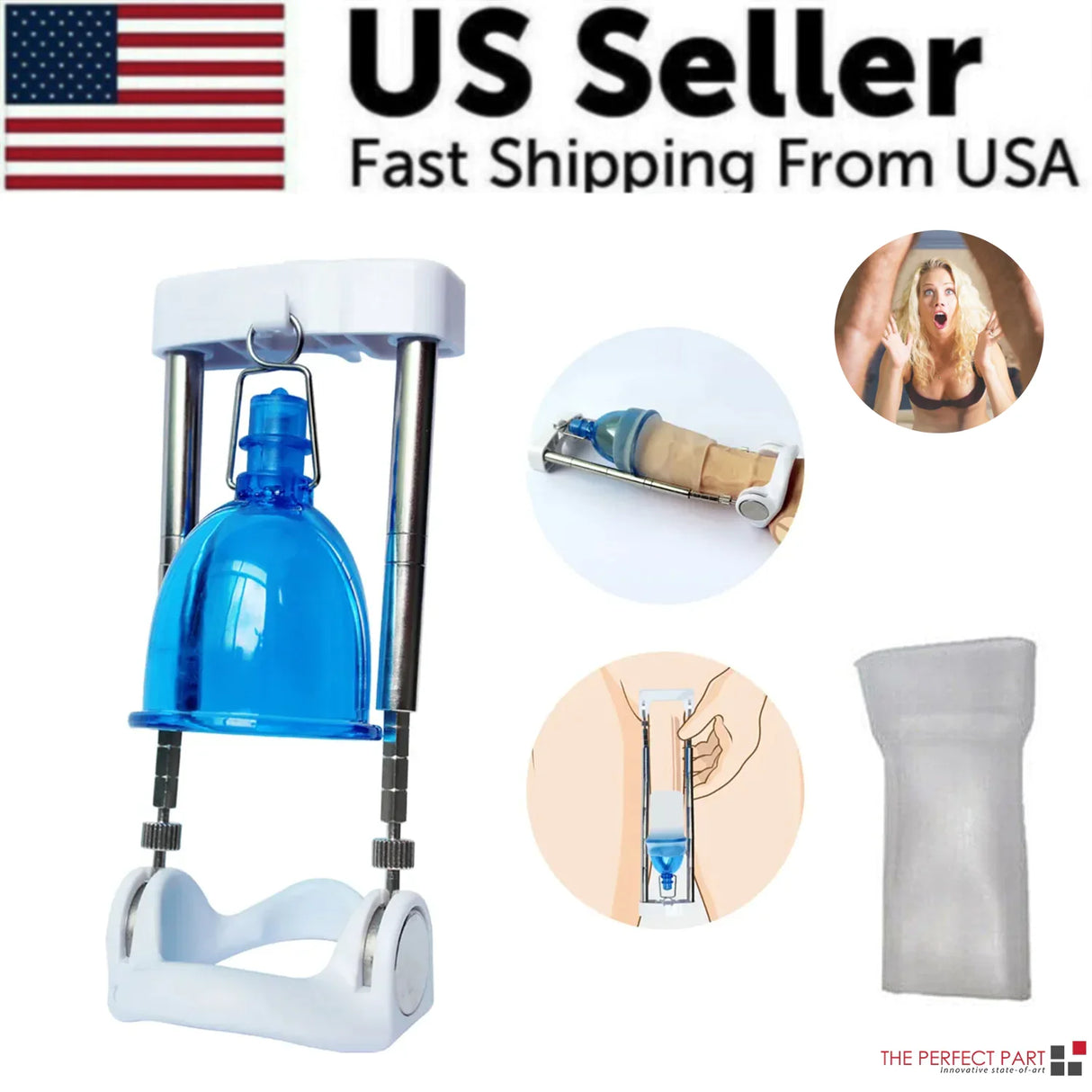 Super Penis Enlargement Extender Vacuum Stretcher Pump Hanger Bigger Enhancement