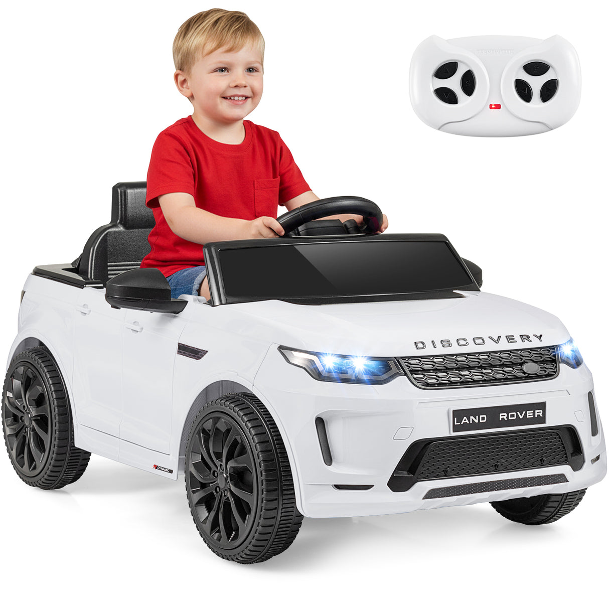 Licensed Land Rover Kids Ride on Car 12V Battery Powered Kids Electric Car-White