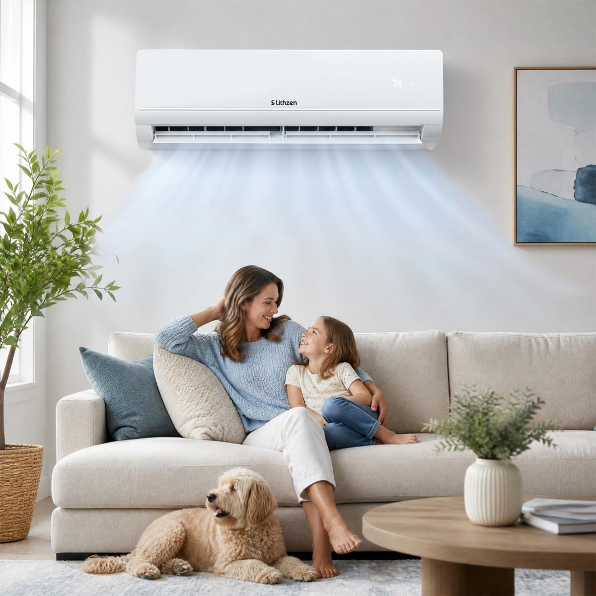 Lithzen 24000 BTU 208-230V 17 SEER2 Mini Split Air Conditioner and Heater WiFi Enabled
