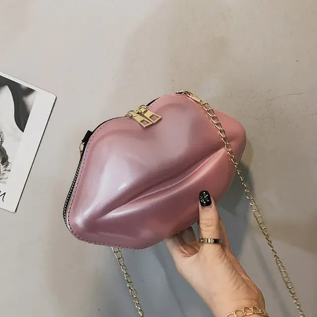 Mini Bags for Women 2023 New Fashion All-match Women's Shoulder Bag PU Solid Color Zipper Crossbody Patent Leather Lip Chain Bag