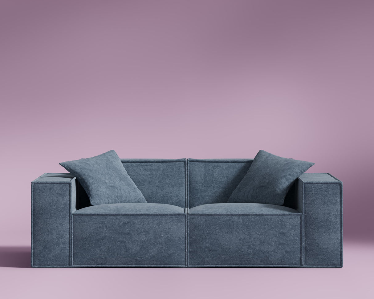 M1 Sofa Loveseat - Hydrogen Blue