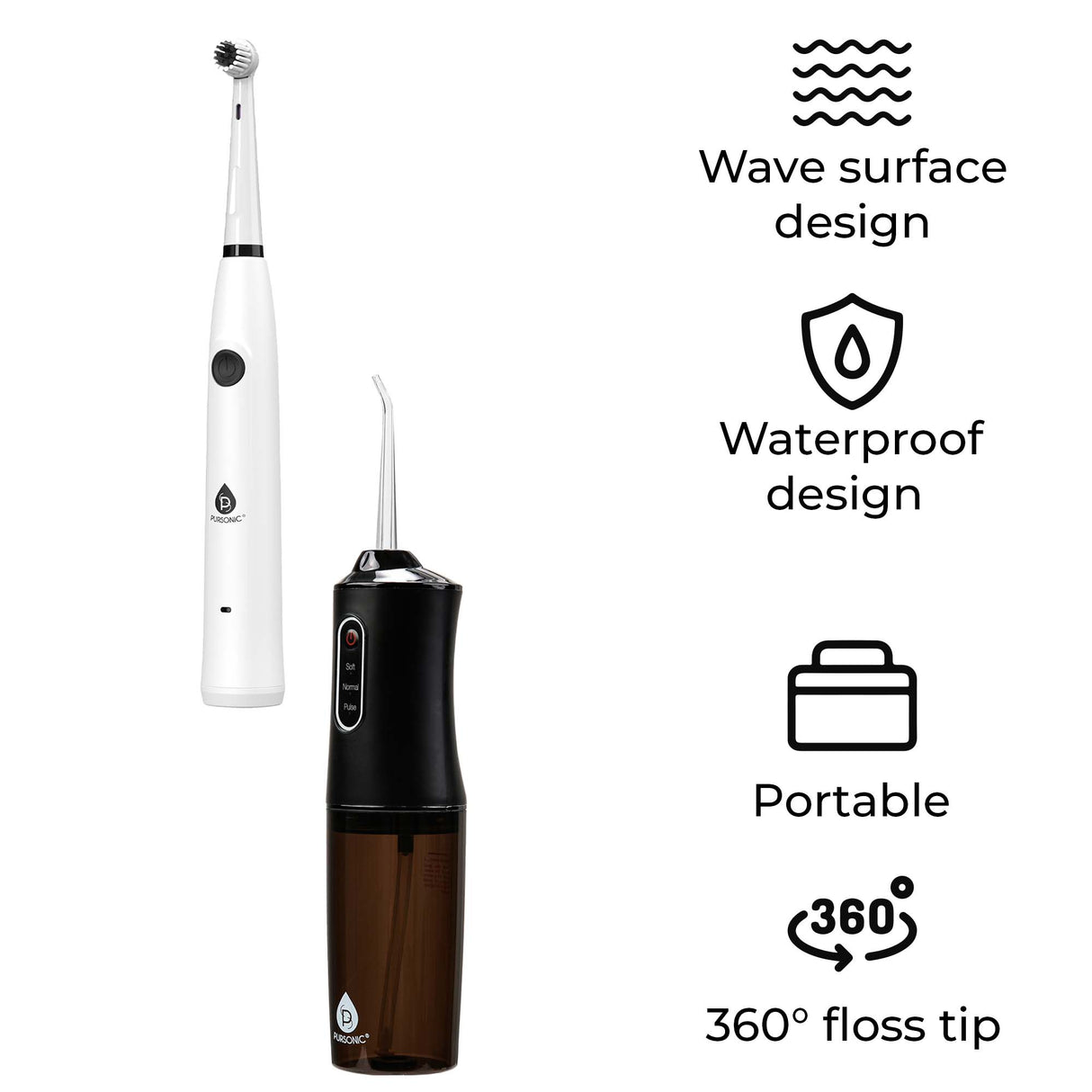 Mario Lopez USB Rechargeable Electric Toothbrush & USB Water Flosser by Pursonic