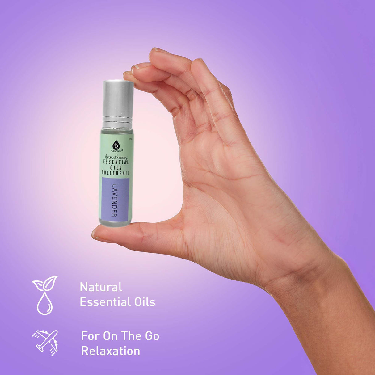 Pursonic Lavender & Sea Salt Mist Spray + 5-Pack Essential Oil Rollerball Set for Daily Wellness & Aromatherapy