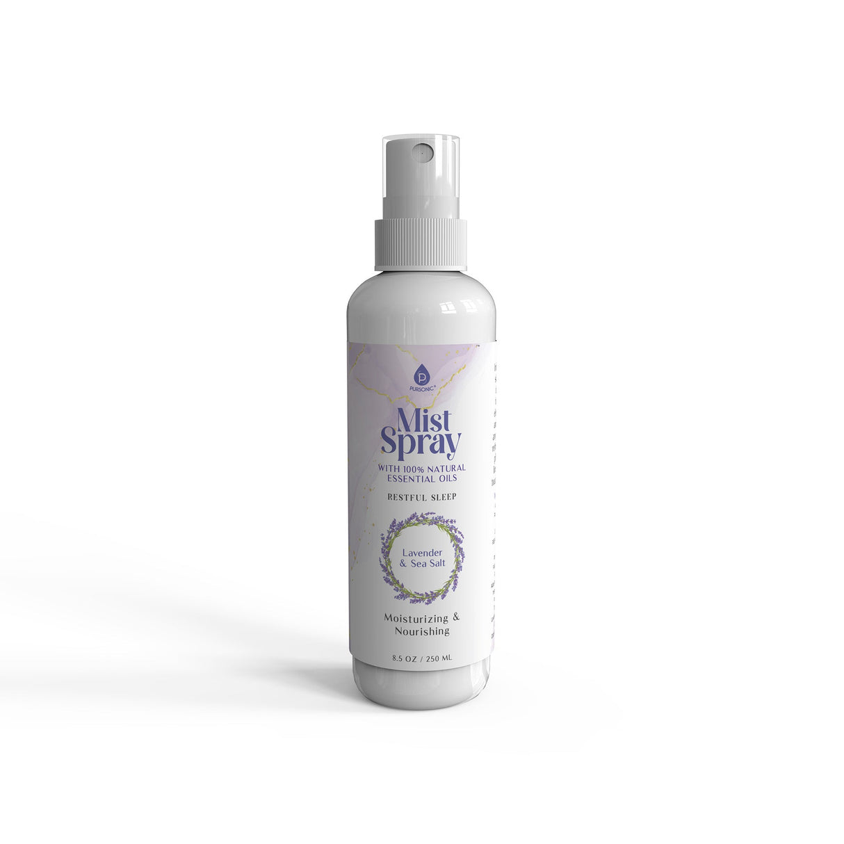 Mist Spray with 100% Natural Essential Oils – Lavender & Sea Salt Aromatherapy by Pursonic