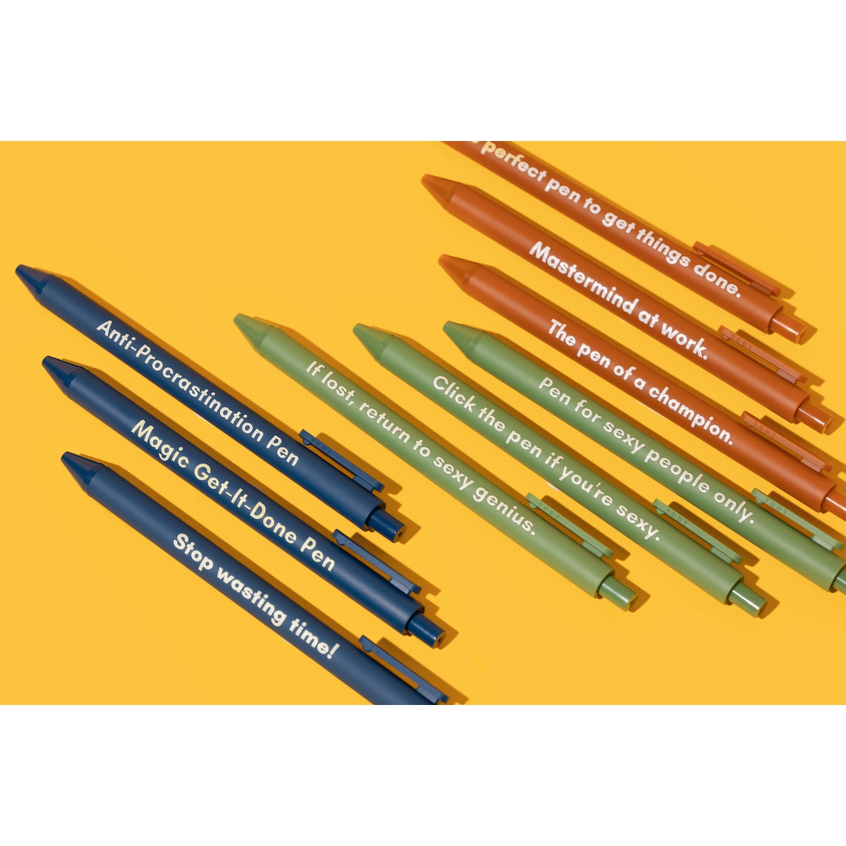 Mastermind Pen Set ๐ | Gel Click Pen Gift Set | 3 Pens in Caramel
