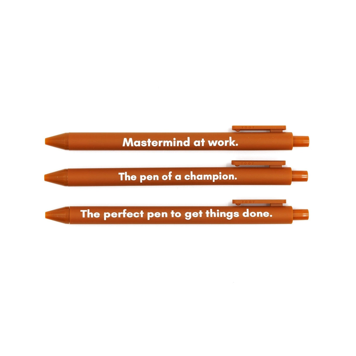 Mastermind Pen Set ๐ | Gel Click Pen Gift Set | 3 Pens in Caramel