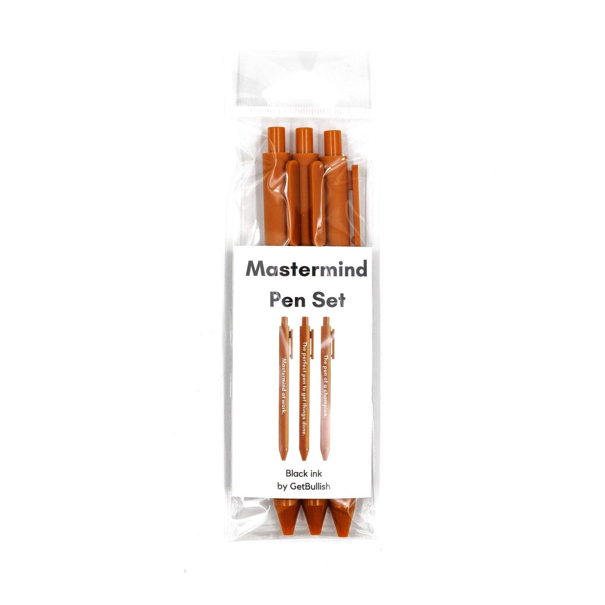 Mastermind Pen Set ๐ | Gel Click Pen Gift Set | 3 Pens in Caramel