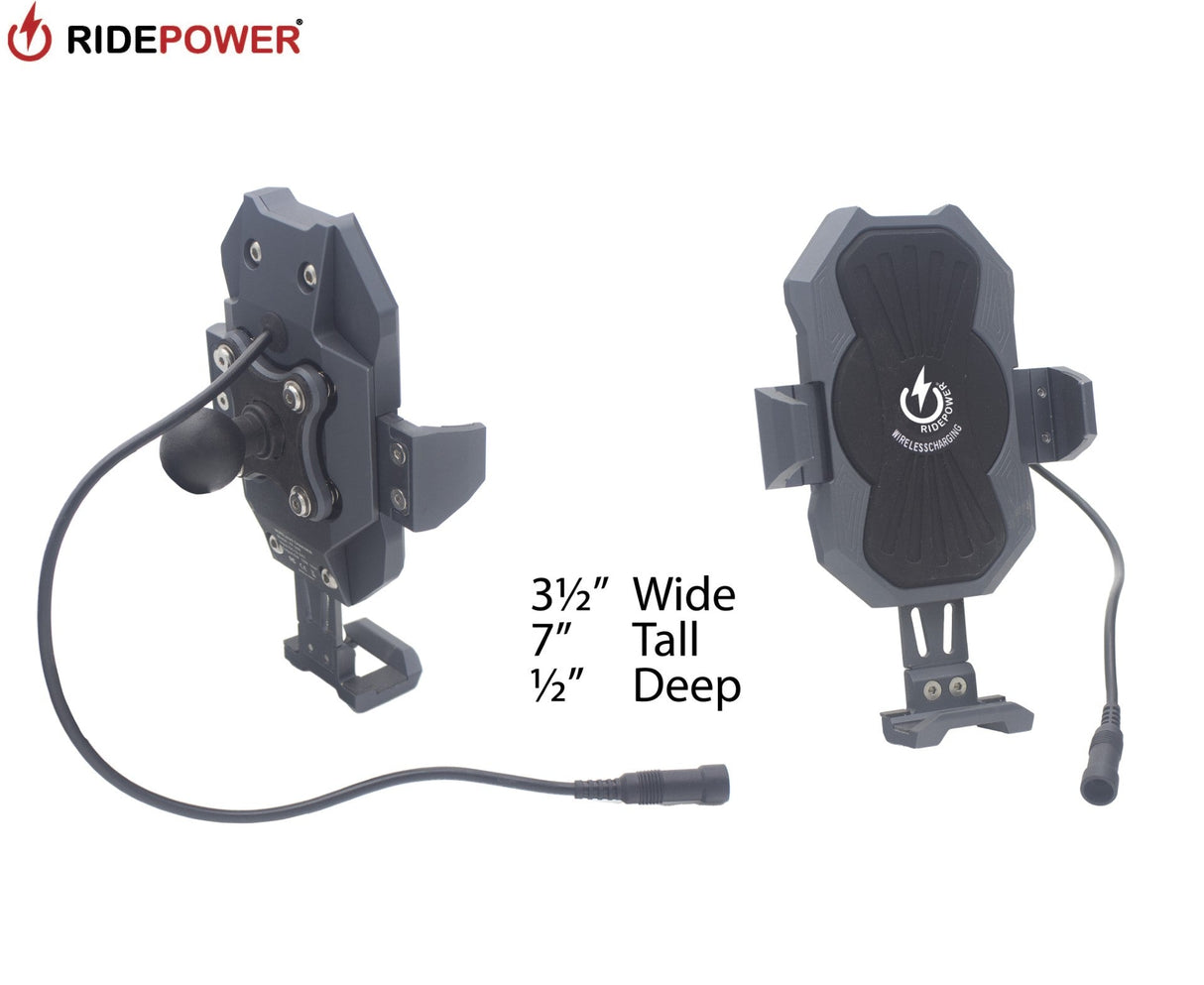 Metal Phone Mount Inductive charging kit - vibration dampening - IP67 rated by GloDea