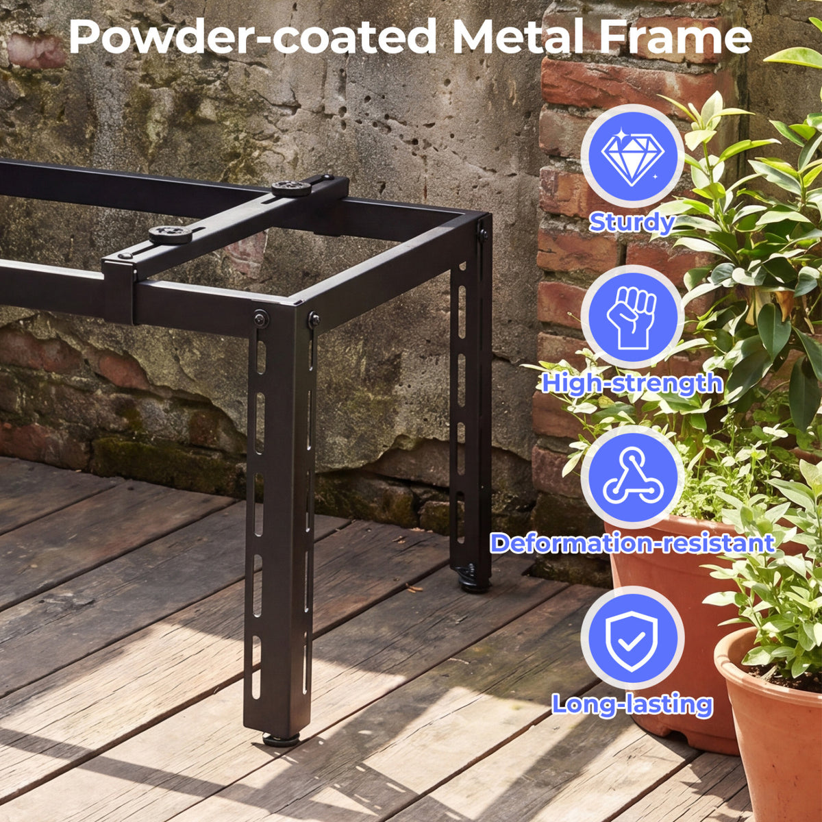 Mini Split Ground Stand Adjustable for 9000-36000 BTU Ductless Air Conditioners Heat Pump-Black