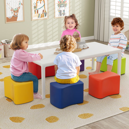 Modular Stool Set for Kids 6 PCS Butterfly Stools-Multicolor