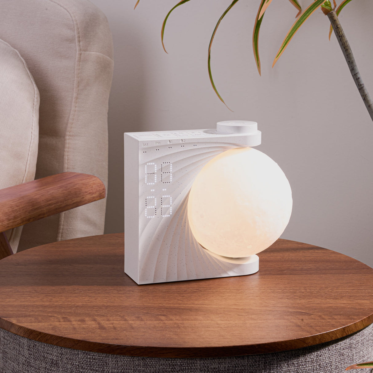 Moon Desktop Clock Night Light