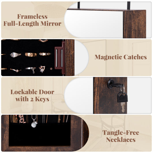 Multipurpose Storage Cabinet with 4 Drawers-Rustic Brown