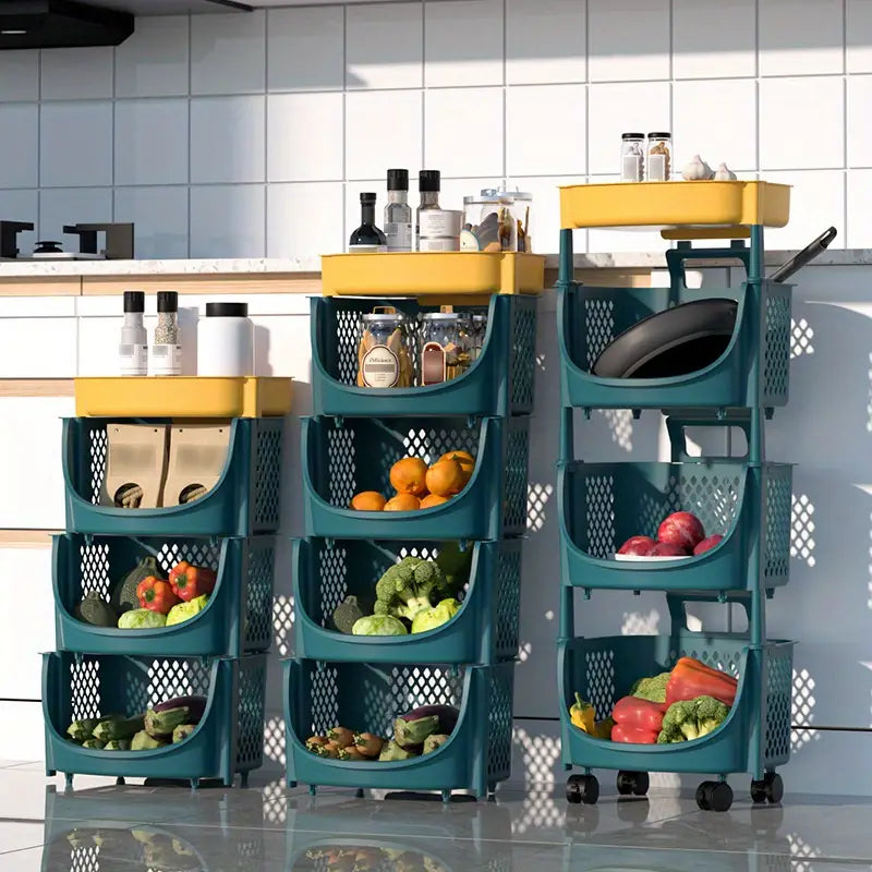 Mobile Storage Cart for Kitchen, Living Room, Bathroom