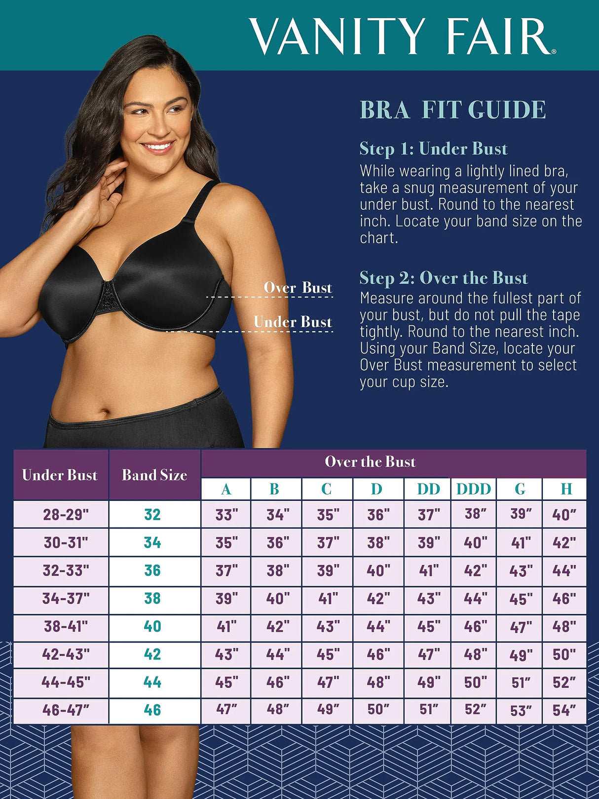 Vanity Fair Women's Full Figure Beauty Back Smoothing Bra, 4 Way Stretch Fabric, Lightly Lined Cups Up to H Underwire Underwire - White 34G