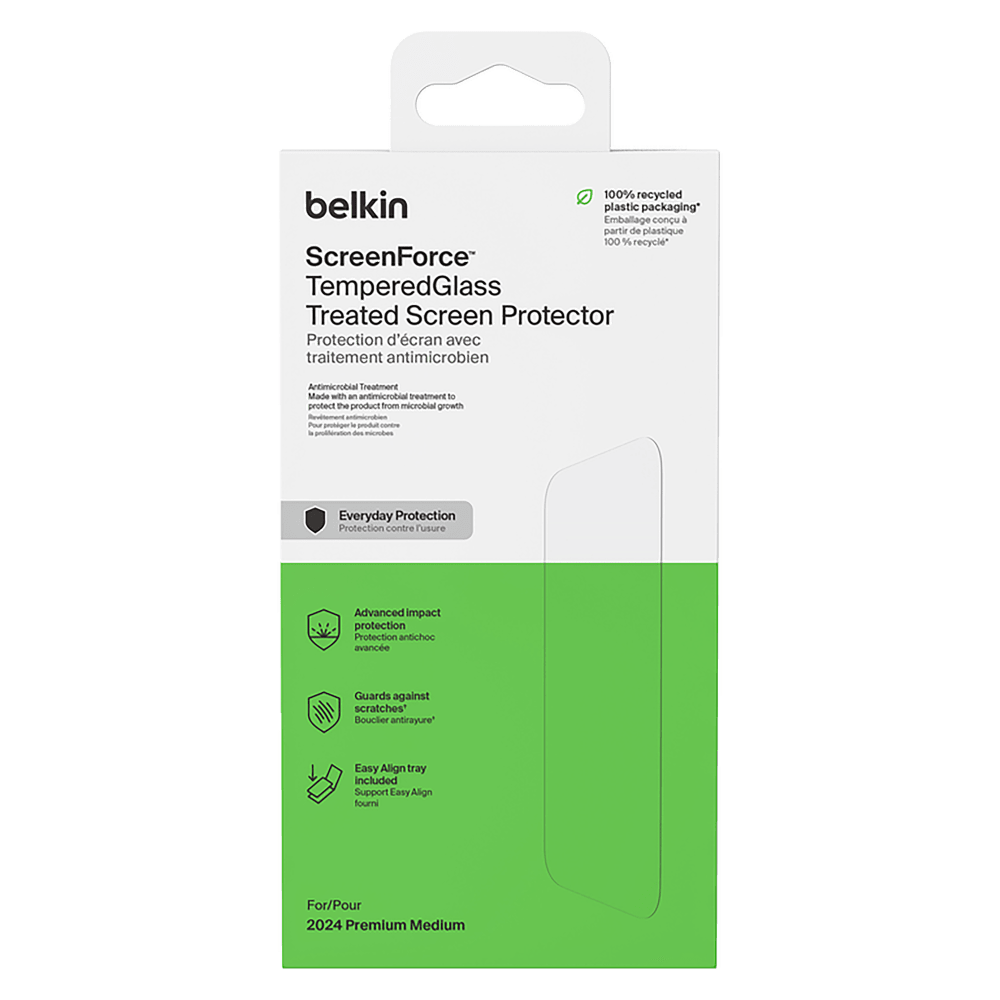 Belkin Glass Screen Protector with EZ Tray for Apple iPhone 16 Pro by Belkin